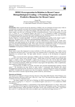 HER2 Overexpression in Relation to Breast Cancer