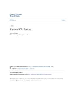 Slaves of Charleston - TigerPrints