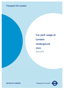 Car park usage at London Underground