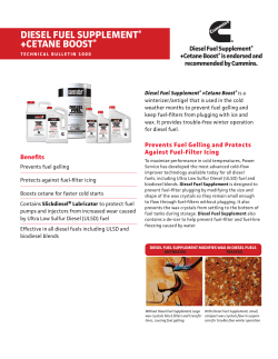 Technical Bulletin 1000 - Diesel Fuel Supplement +Cetane Boost