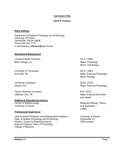 Dr. Powers CV