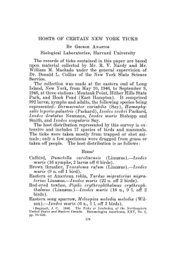 Hosts of certain New York ticks