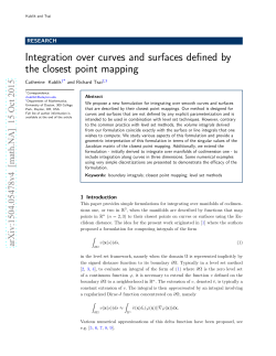 Integration over curves and surfaces defined by