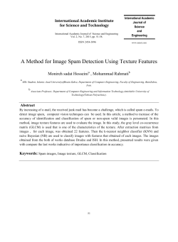 A Method for Image Spam Detection Using Texture Features