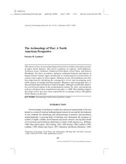 The Archaeology of War: A North American Perspective