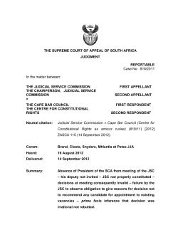 THE SUPREME COURT OF APPEAL OF SOUTH AFRICA