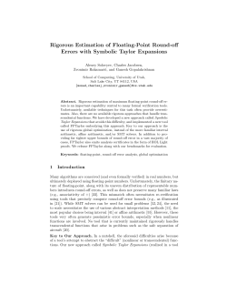 Rigorous Estimation of Floating-Point Round-off Errors