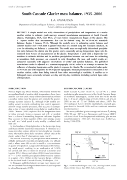 South Cascade Glacier mass balance, 1935&ndash;2006