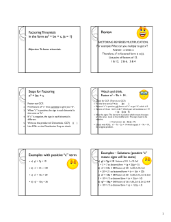 Extra Examples (a=1)