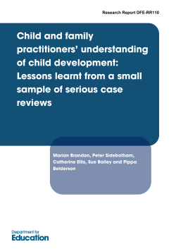 Child and family practitioners` understanding of child development