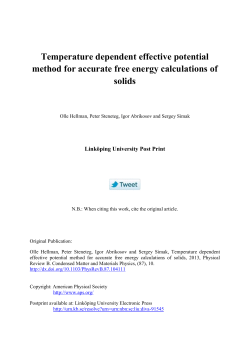 Temperature dependent effective potential method for accurate free