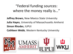 Federal funding sources - Council of Colleges of Arts and Sciences
