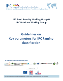 Guidelines on Key parameters for IPC Famine classification