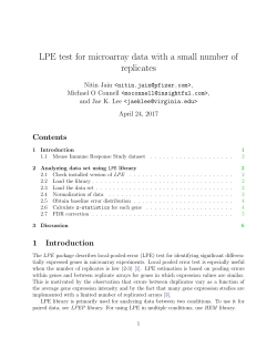 LPE test for microarray data with a small number of