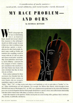 Kennedy - My Race Problem &mdash; and Ours