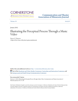 Illustrating the Perceptual Process Through a Music Video