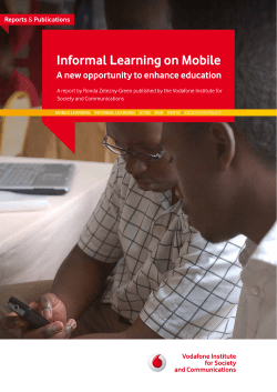 Informal Learning on Mobile - Vodafone Institute for Society and