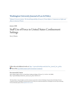 Staff Use of Force in United States Confinement Settings