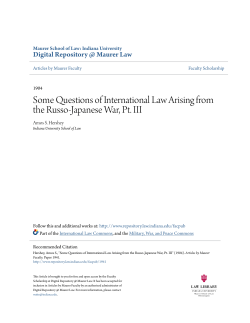 Some Questions of International Law Arising from the Russo