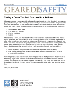 Taking a Curve Too Fast Can Lead to a Rollover