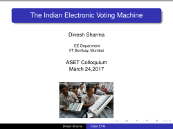 The Indian Electronic Voting Machine