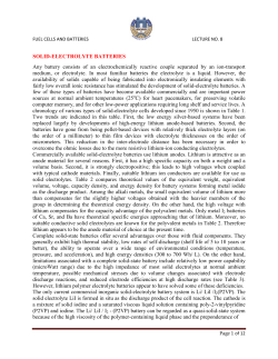 SOLID-ELECTROLYTE BATTERIES Any battery consists of an