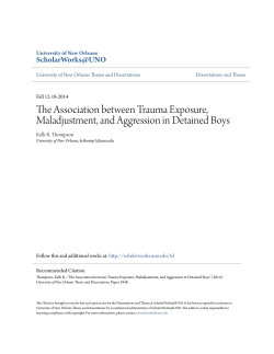 The Association between Trauma Exposure, Maladjustment, and