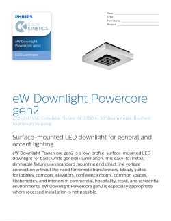 220&ndash;240 VAC Complete Fixture Kit, 2700 K, 30&deg; Beam Angle