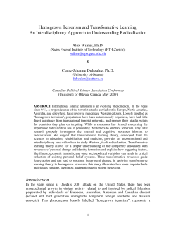 Homegrown Terrorism and Transformative Learning