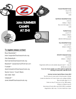 2014 summer camps at zhs