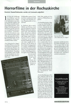 Pressetext - Stummfilm