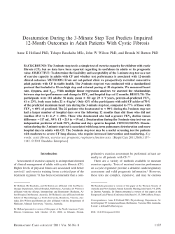Desaturation During the 3-Minute Step Test