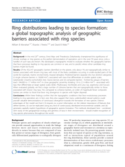 Ring distributions leading to species formation