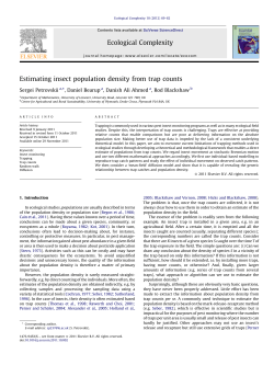 Estimating insect population density from trap counts