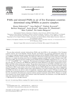 PAHs and nitrated PAHs in air of five European countries