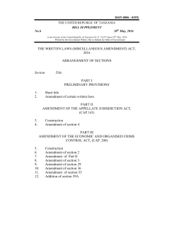 THE WRITTEN LAWS (MISCELLANEOUS AMENDMENT) ACT