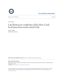Late Pleistocene vertebrates of the Silver Creek local fauna from