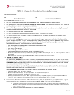 Affidavit of Same-Sex/Opposite