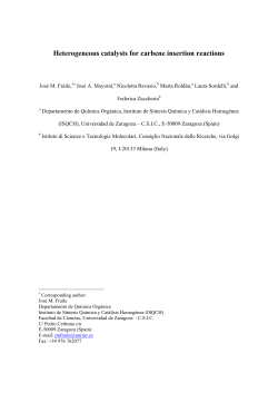 Heterogeneous catalysts for carbene insertion reactions