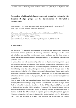 Chlorophyll-fluorescence-based measuring systems