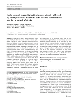 Early steps of microglial activation are directly affected by