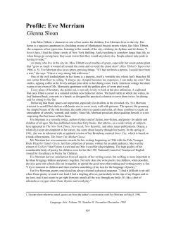 Profile: Eve Merriam