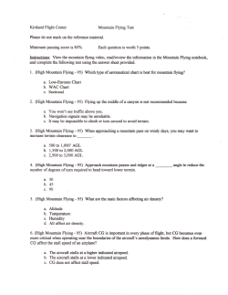 Mountain Flying Test - Kirtland Flight Center