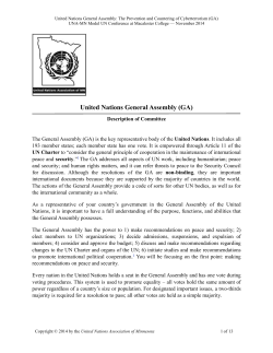 Cyberterrorism - Southwest Model UN