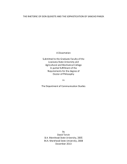 the rhetoric of don quixote - Electronic Thesis and Dissertation Library