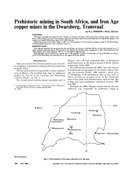 Prehistoric mining in South Africa, and Iron Age copper
