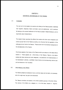 16 CHAPTER 2. HISTORICAL BACKGROUND OF THE TSWANA