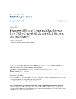Phenotypic Effects of Leptin in an Ectotherm