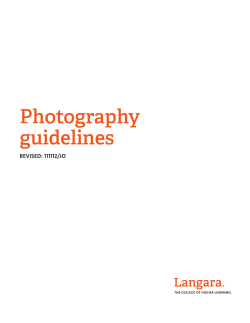 Photography guidelines