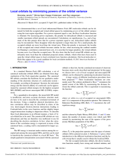 Local orbitals by minimizing powers of the orbital variance